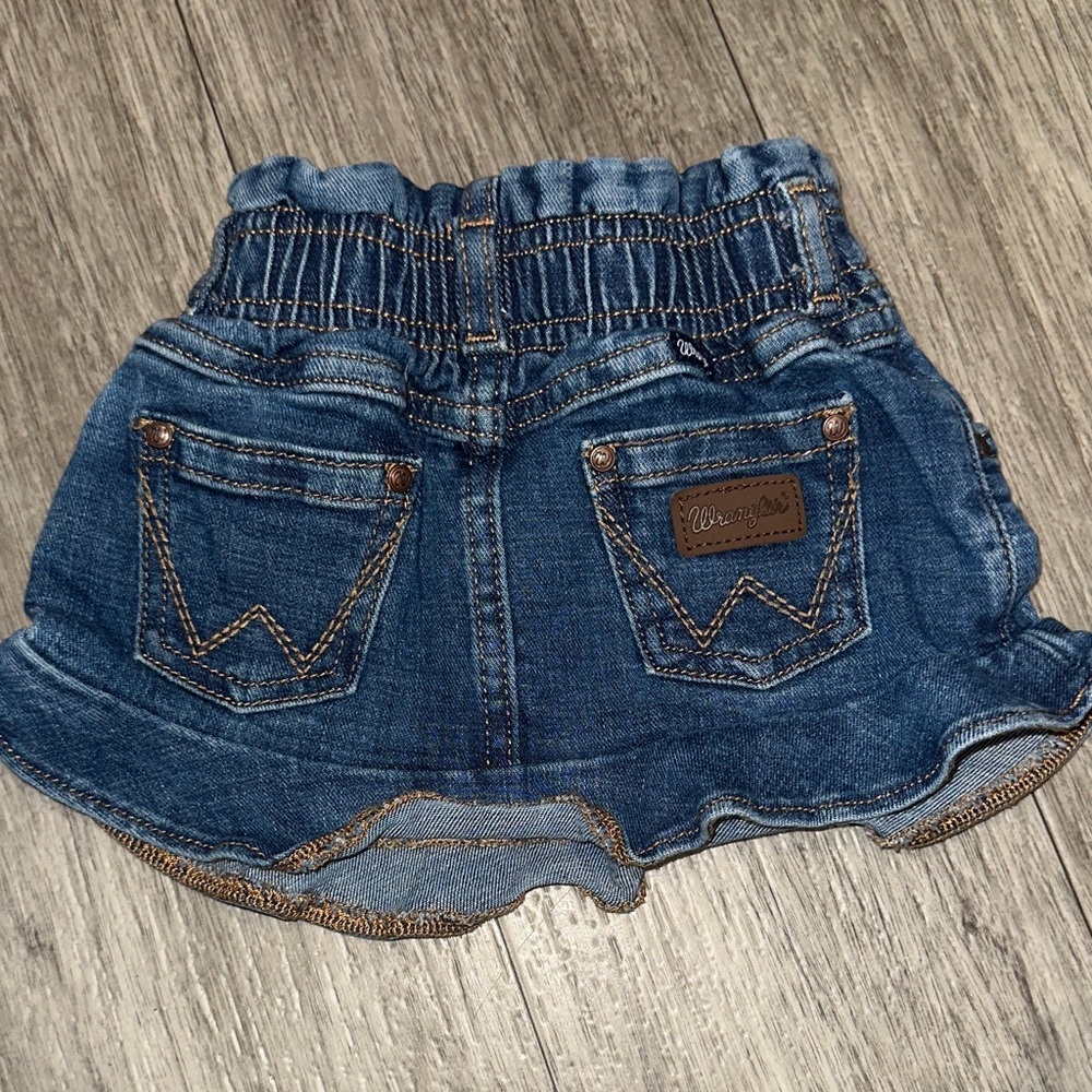 Wrangler Blue Denim Ruffled Skirt
